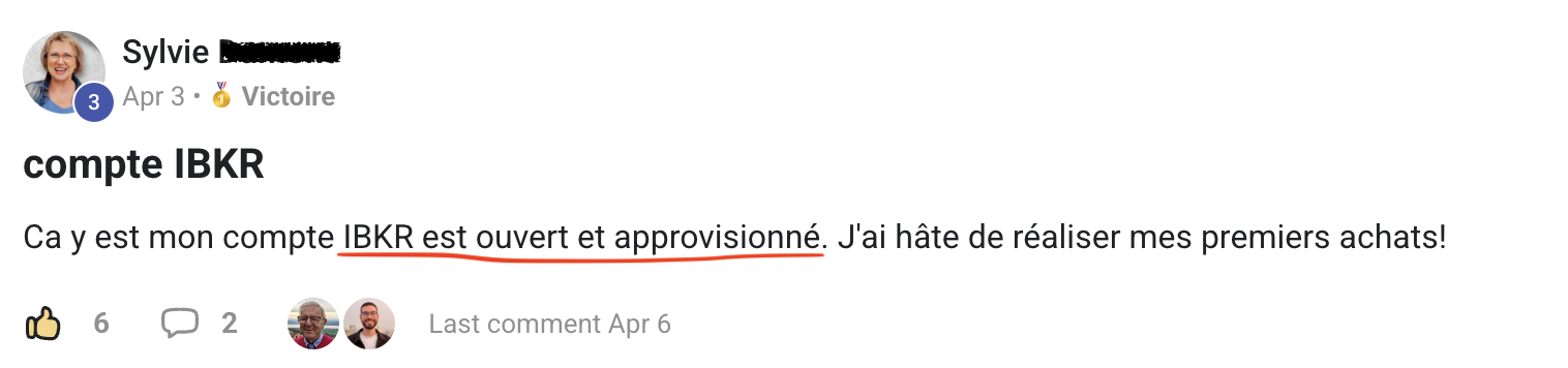 Résultat élève partagé sur Skool n°26