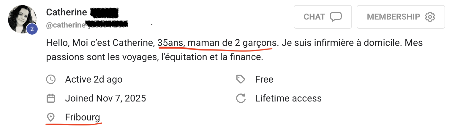 Message de bienvenue d'un élève sur Skool n°13