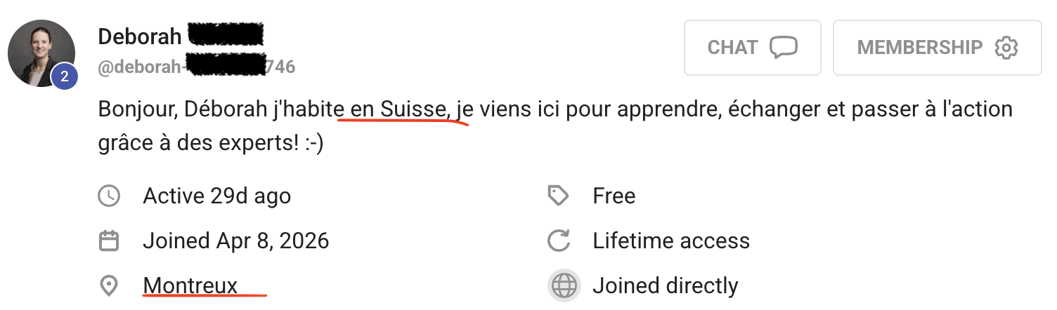 Message de bienvenue d'un élève sur Skool n°22