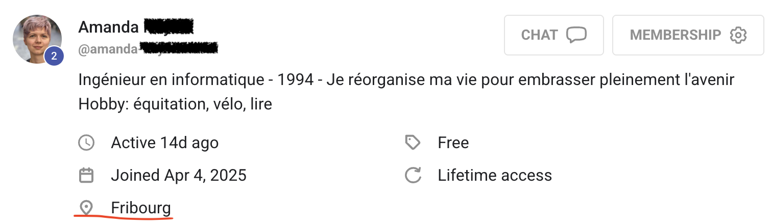 Message de bienvenue d'un élève sur Skool n°11