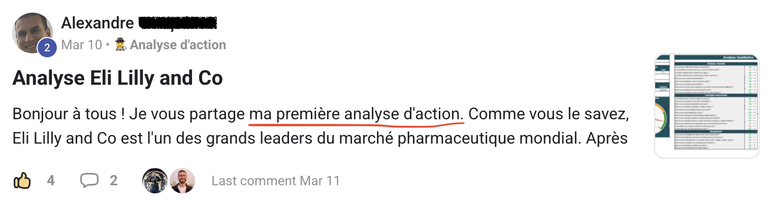 Résultat élève partagé sur Skool n°6
