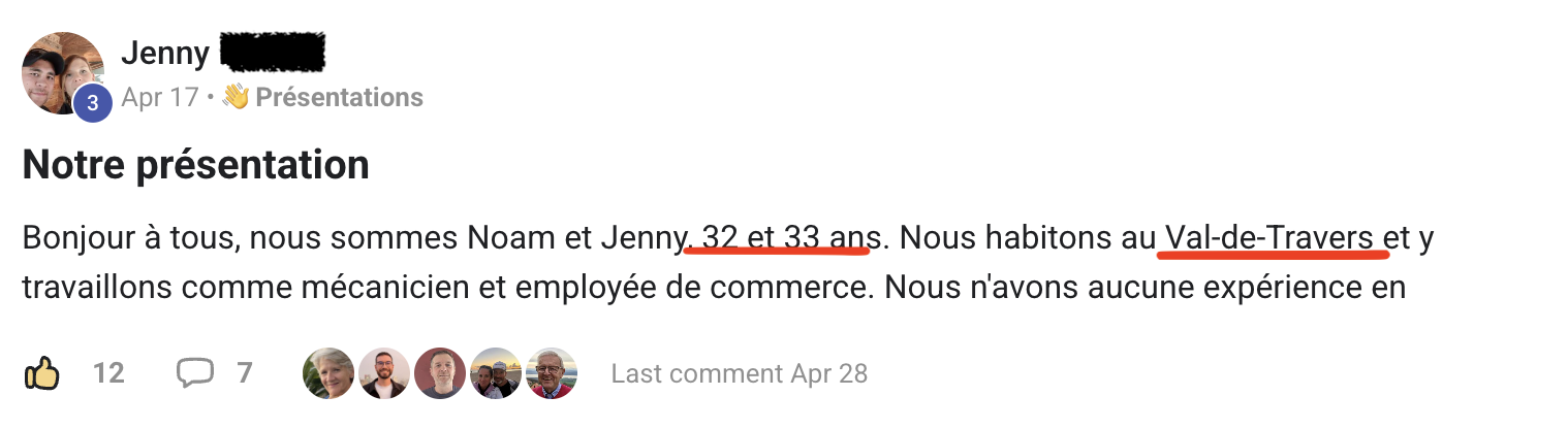 Message de bienvenue d'un élève sur Skool n°1