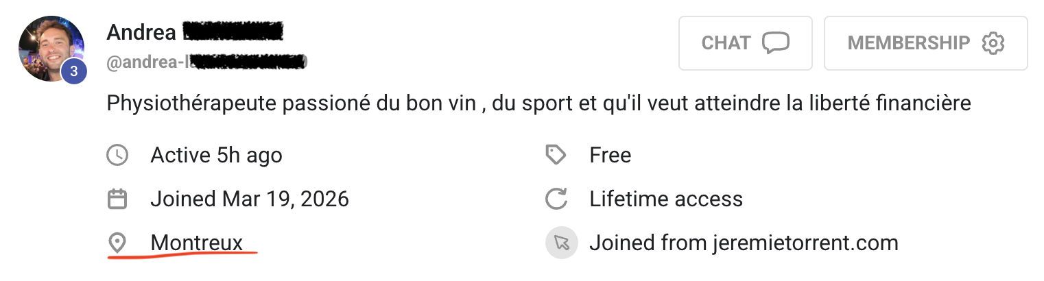 Message de bienvenue d'un élève sur Skool n°20