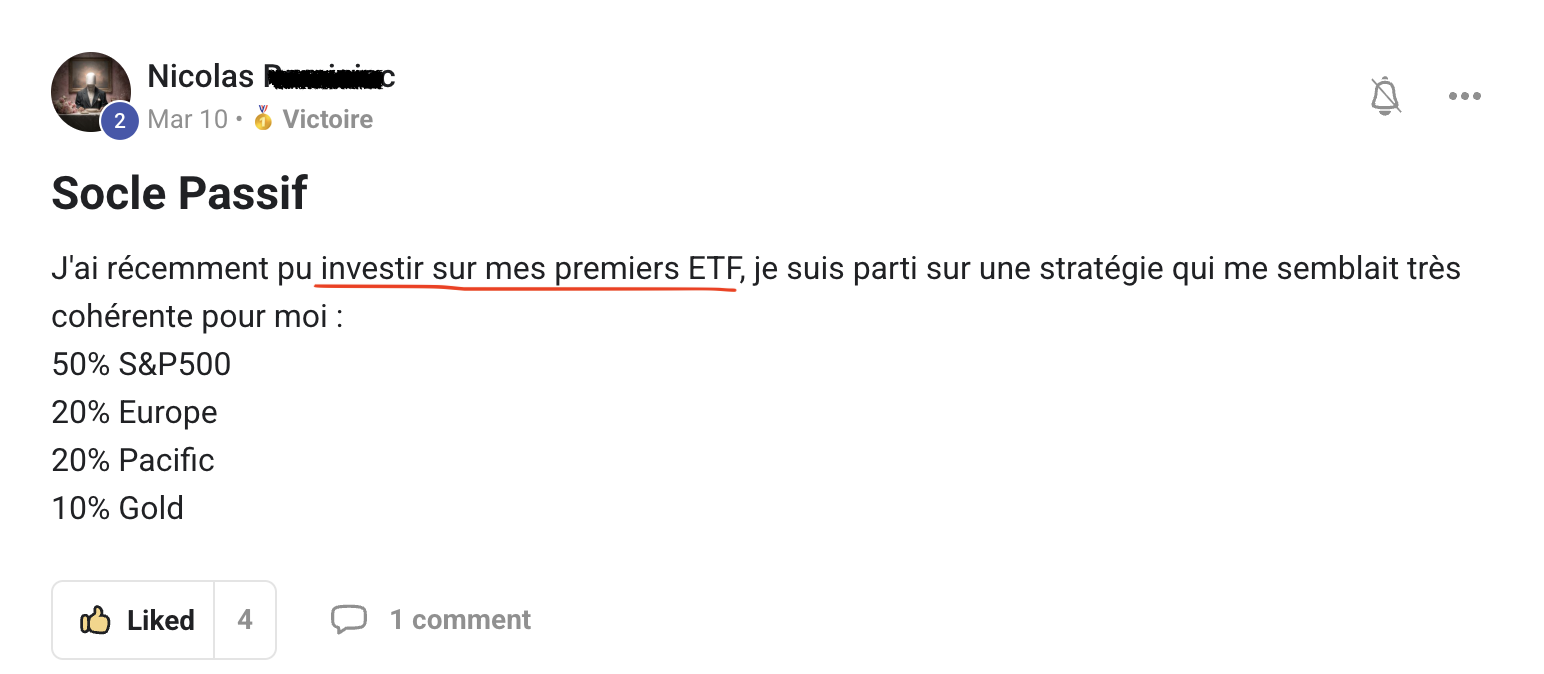 Résultat élève partagé sur Skool n°22