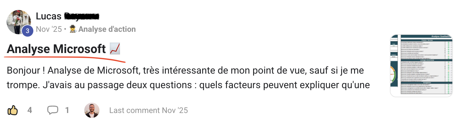 Résultat élève partagé sur Skool n°1