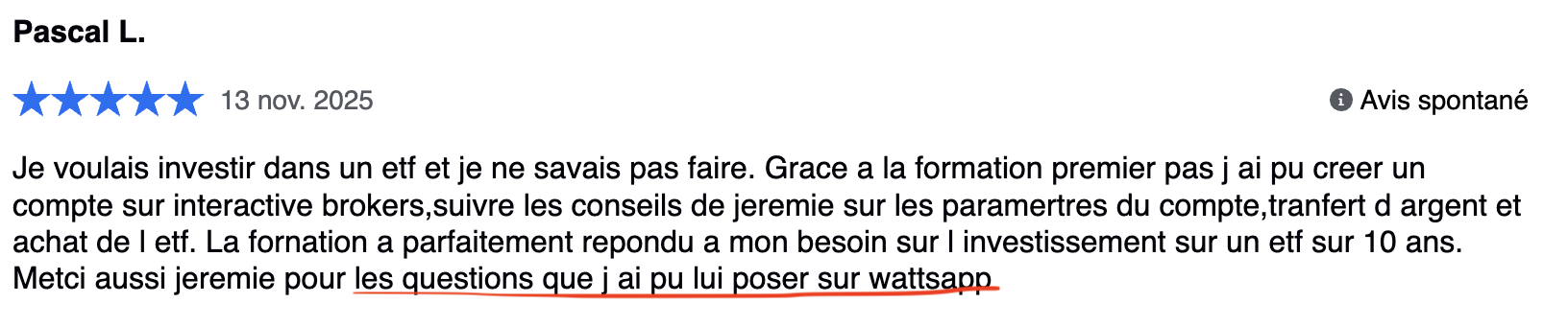 Avis client vérifié n°3