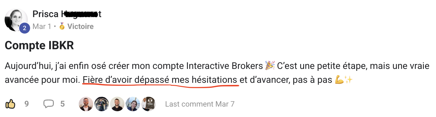 Résultat élève partagé sur Skool n°19