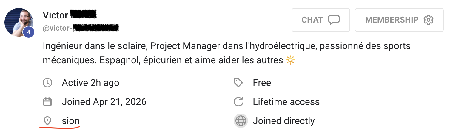 Message de bienvenue d'un élève sur Skool n°23