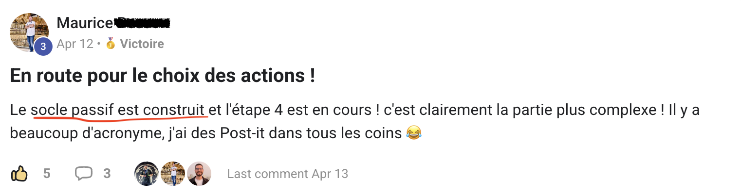 Résultat élève partagé sur Skool n°27